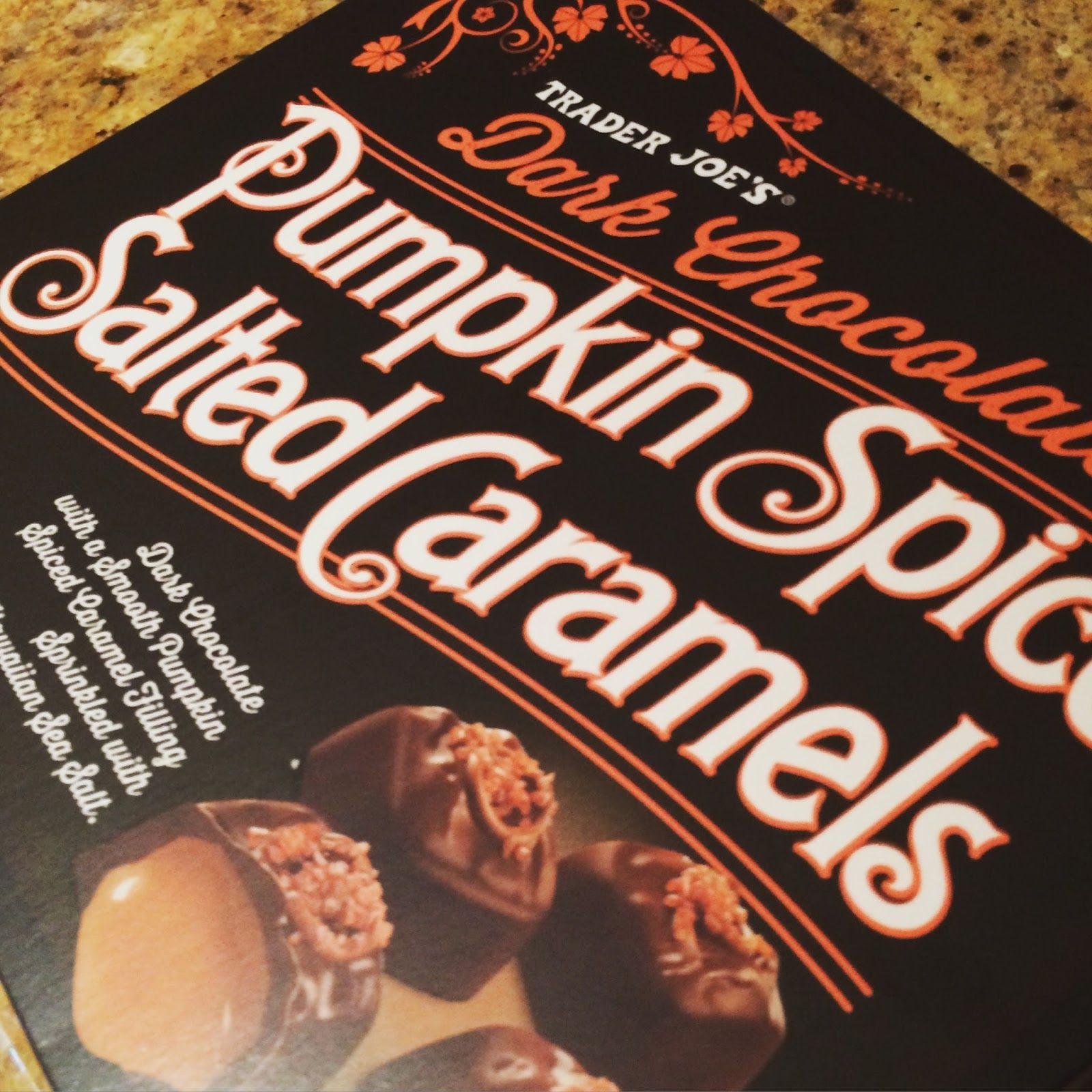 Box of Pumpkin Spice Salted Caramels from Trader Joe's