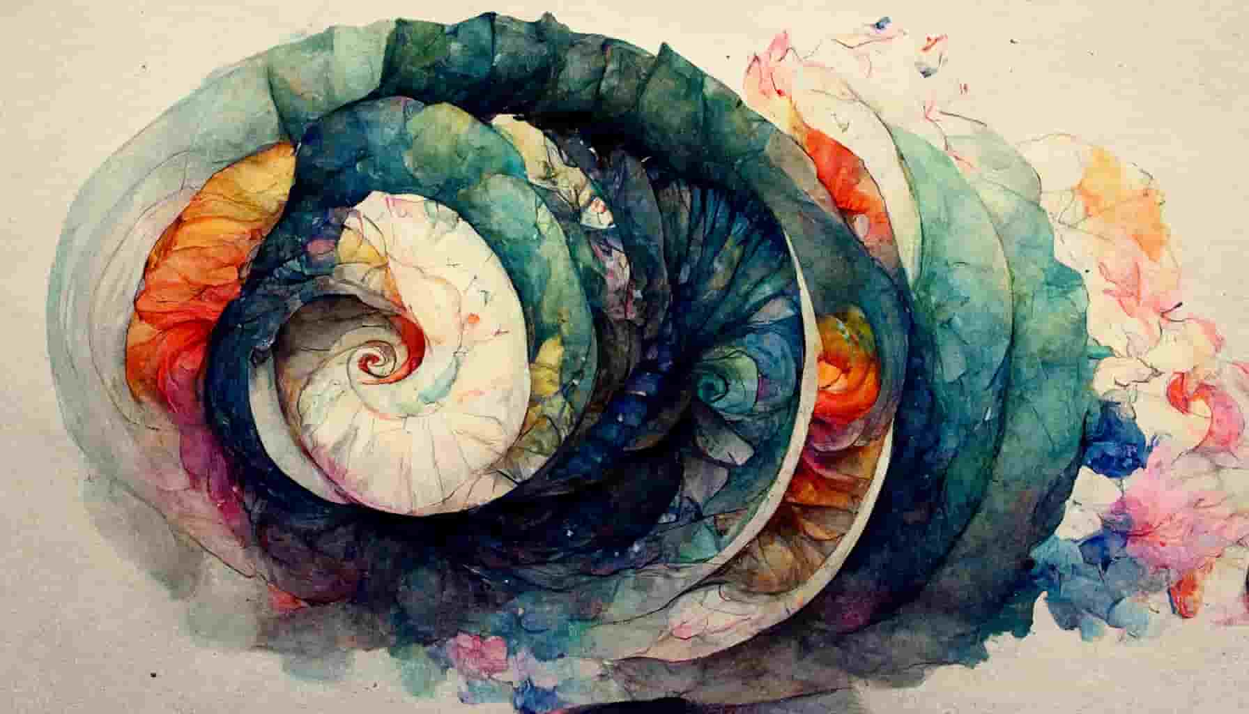 watercolor a spiral